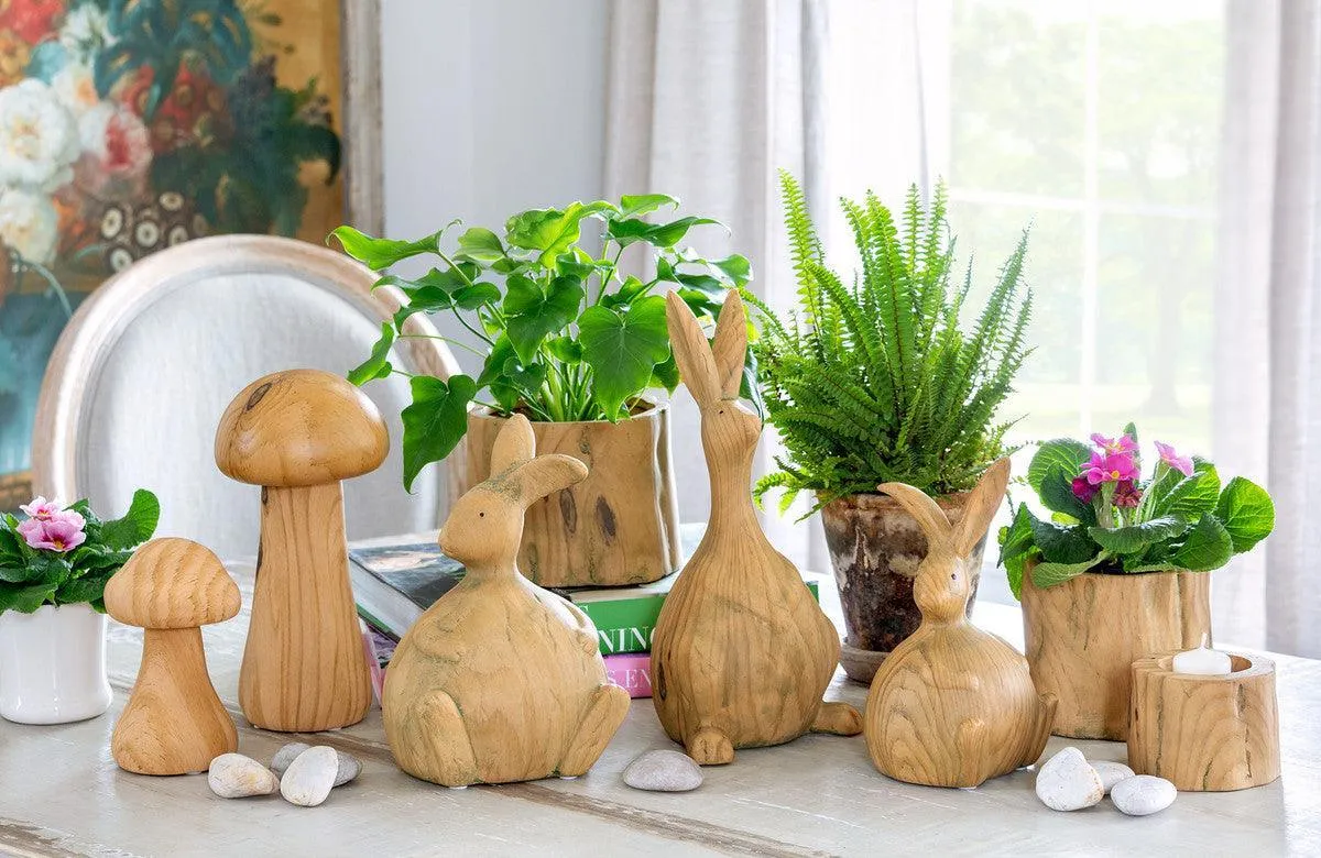 Faux Bois Garden Mushroom, 9.5"