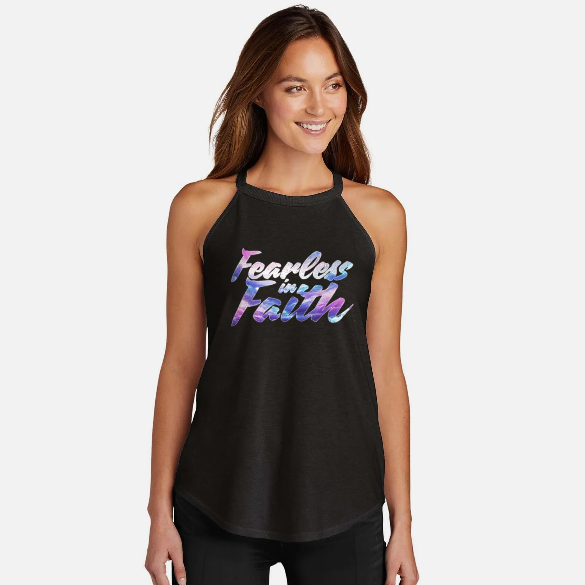 Fearless in Faith Rocker Tank Top