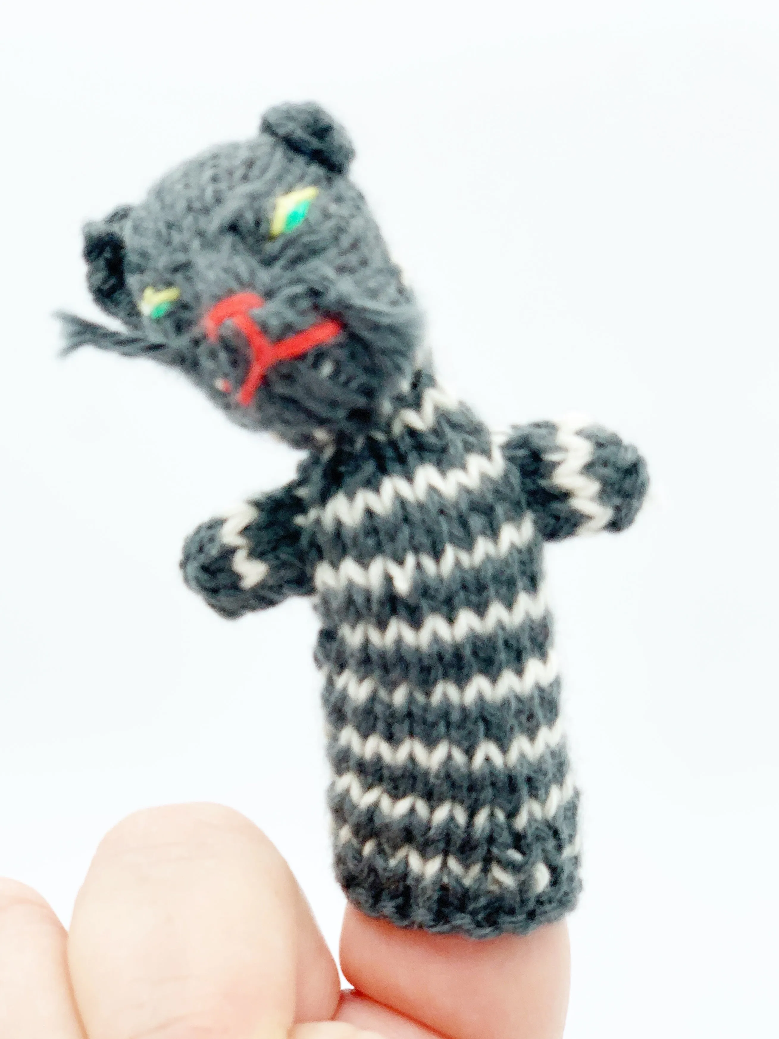 Finger puppets of animals and creatures found at home