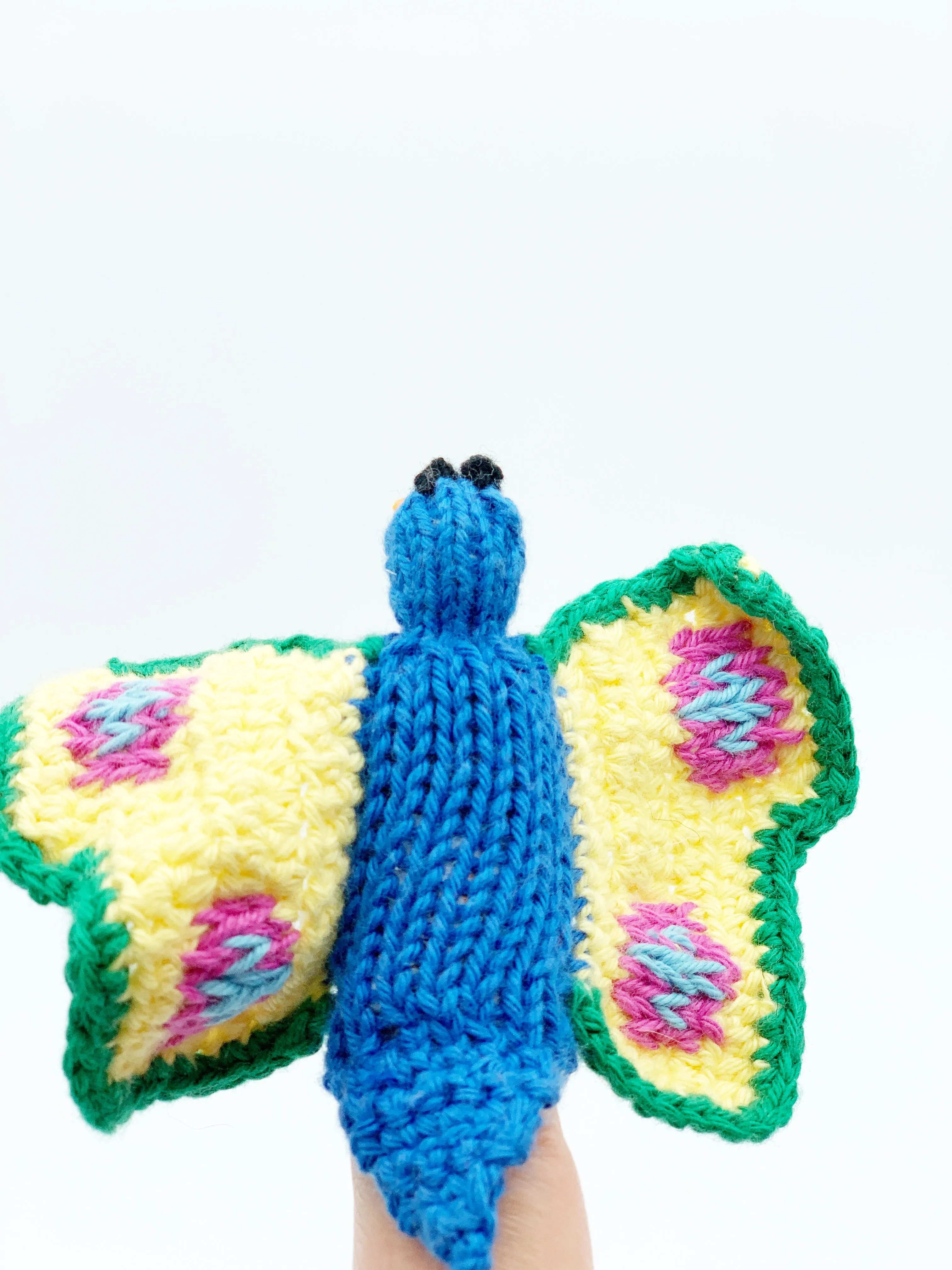 Finger puppets of animals and creatures found at home