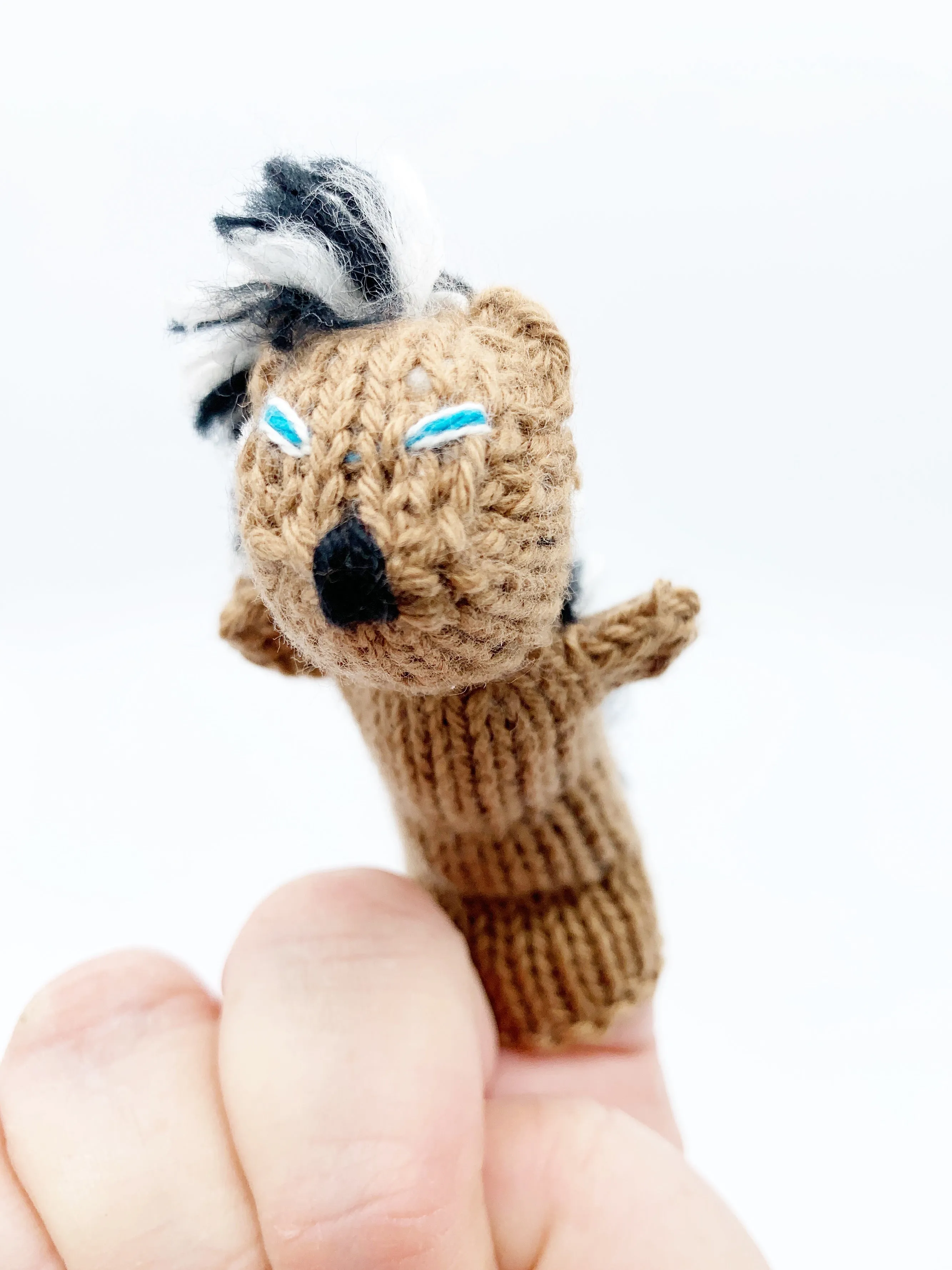 Finger puppets of animals and creatures found in the wild