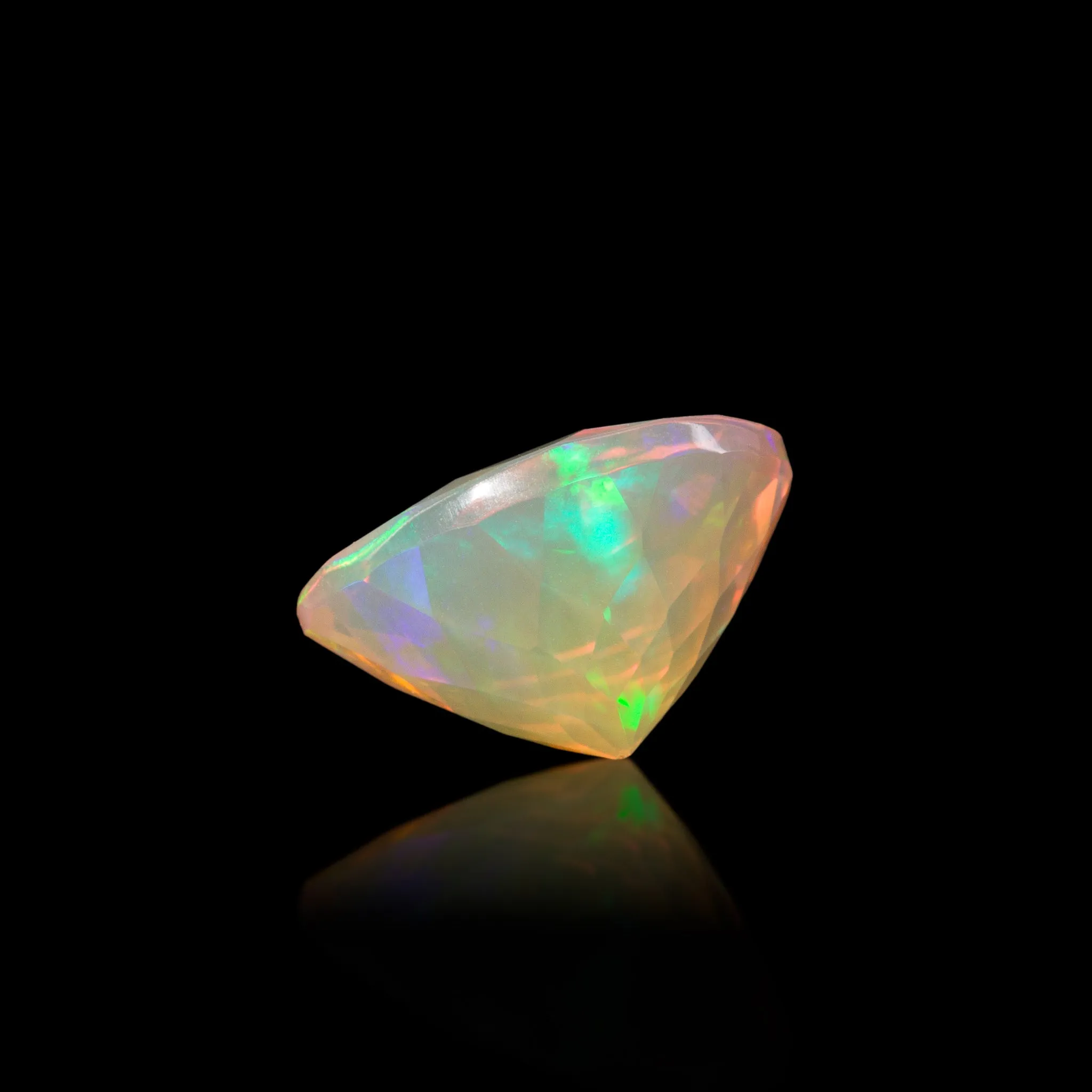 Fire Opal 3.34 Carat Faceted Gemstone - Mexico