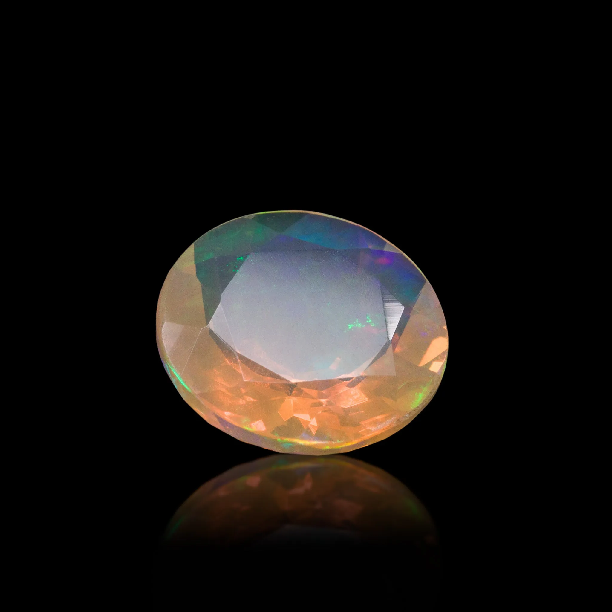 Fire Opal 3.34 Carat Faceted Gemstone - Mexico