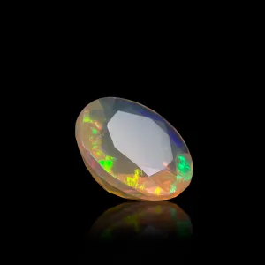 Fire Opal 3.34 Carat Faceted Gemstone - Mexico