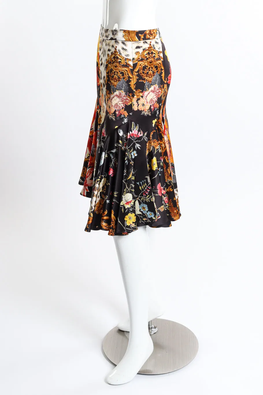 Floral Leopard Ruffle Skirt