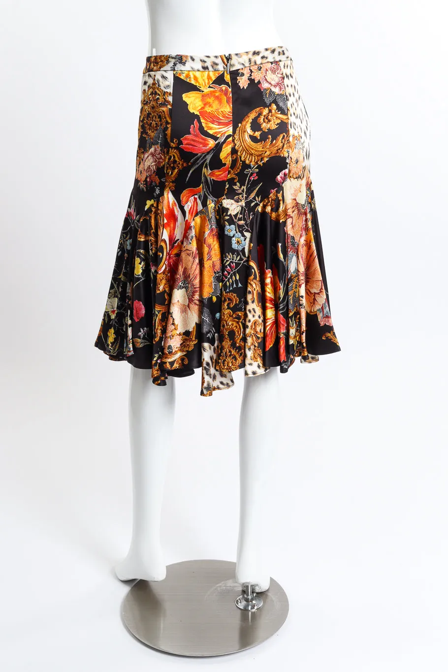 Floral Leopard Ruffle Skirt