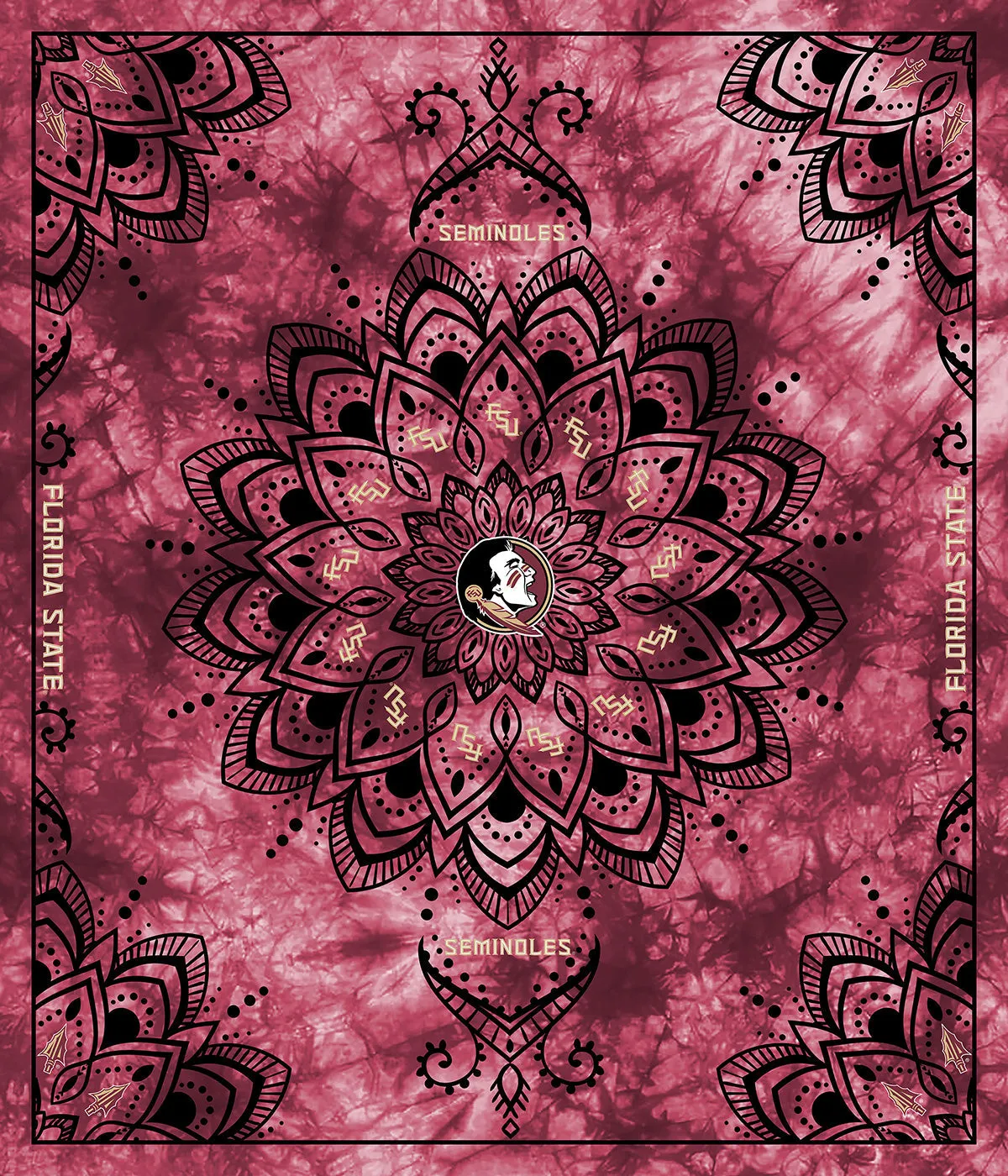 FLORIDA STATE UNIVERSITY-Collegiate Tapestry-100% Polyester Minky-FSU1360