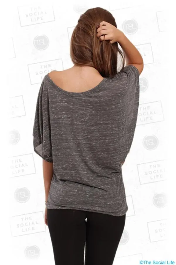 FLOWY DRAPED SLEEVE DOLMAN