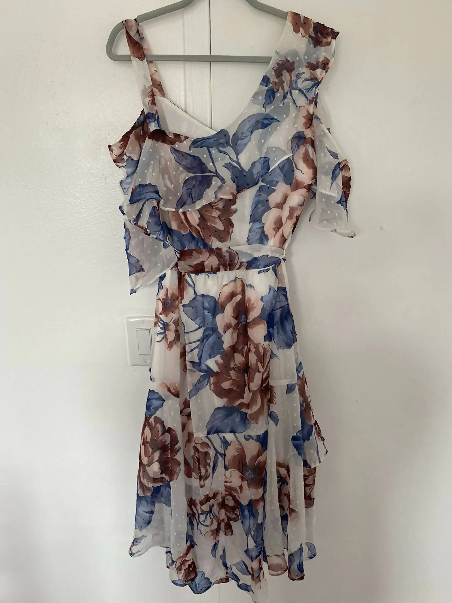 Flowy Floral Ruffle Dress