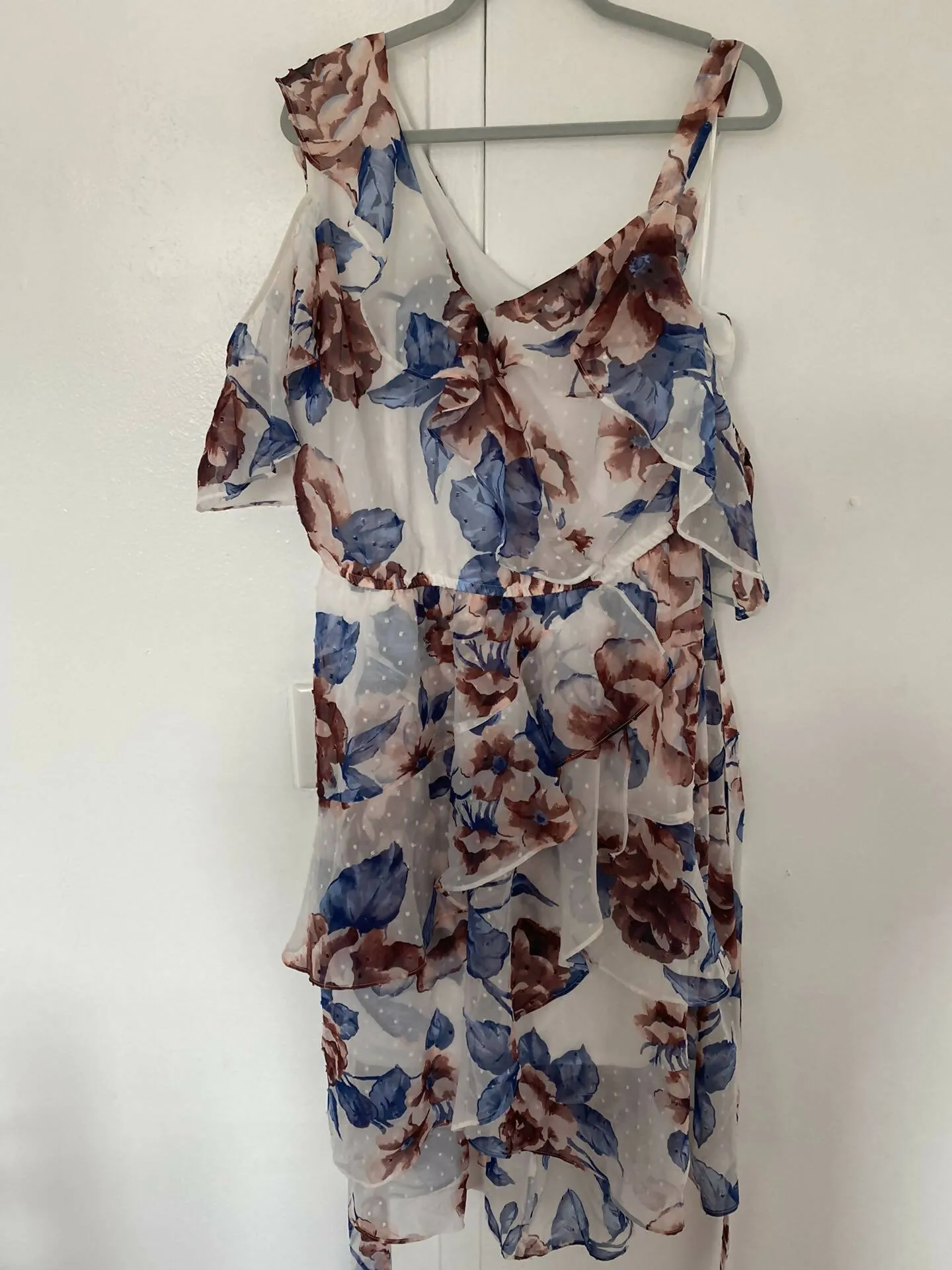 Flowy Floral Ruffle Dress