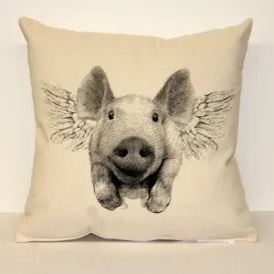 Flying Pig Decorative Pillow Medium