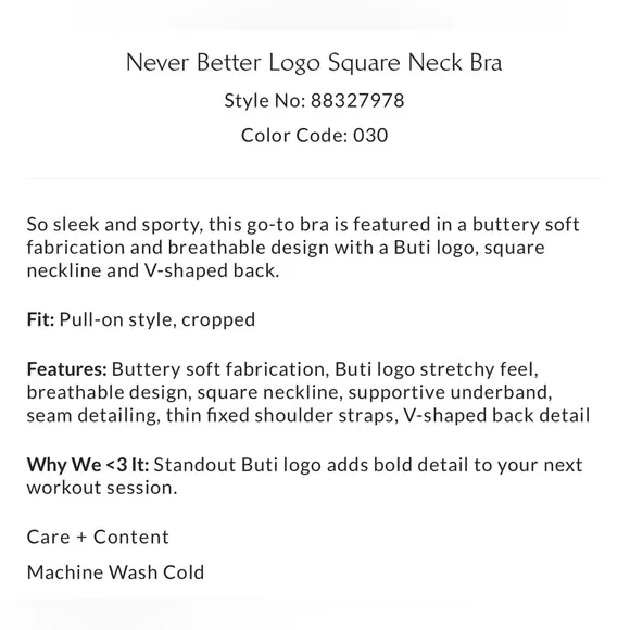 FP Movement Never Better Logo Square Neck Bra