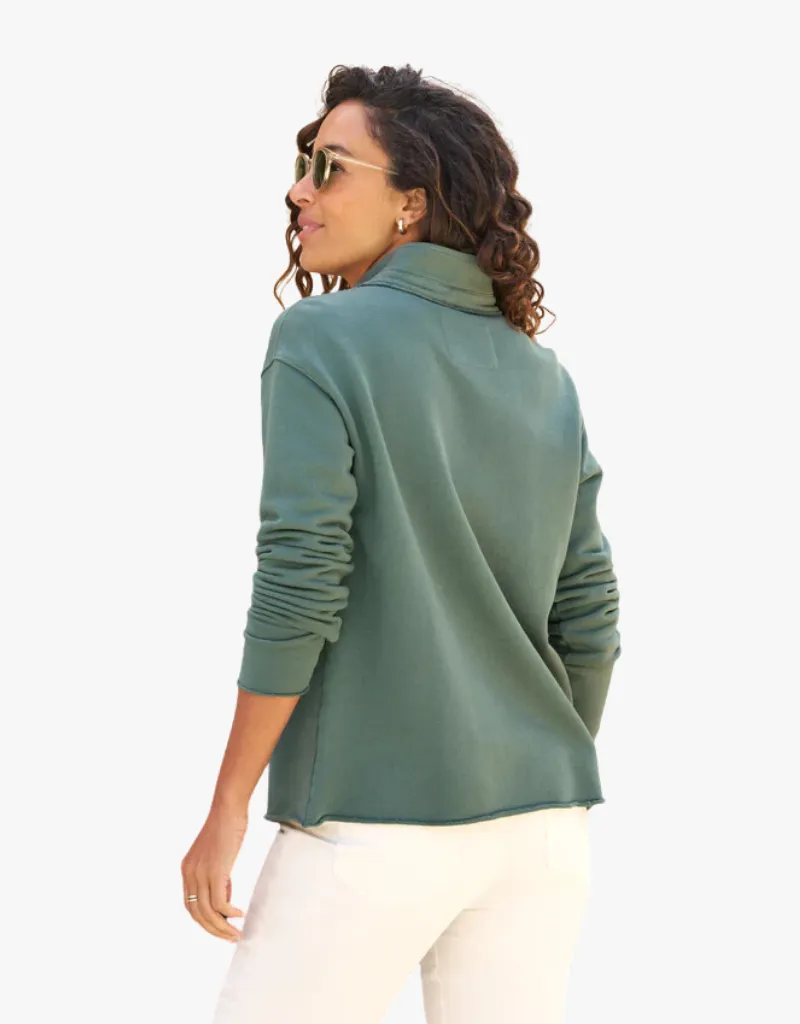 Frank & Eileen Patrick Popover Henley in Vintage Rosemary (Triple Fleece)
