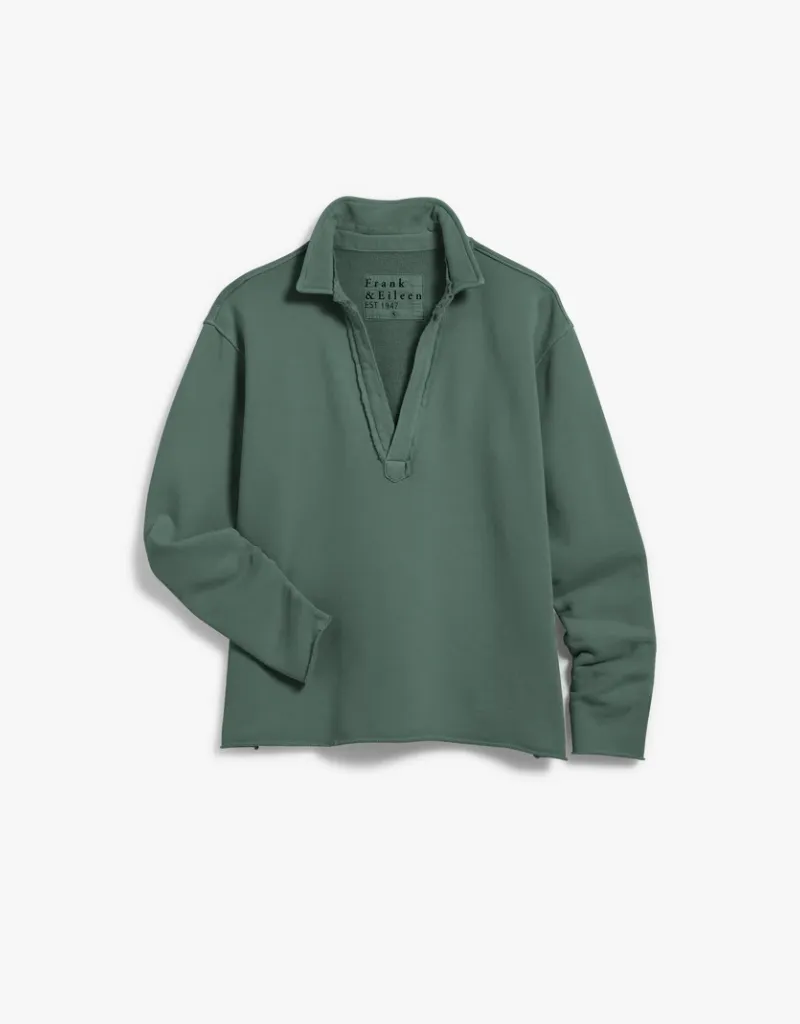 Frank & Eileen Patrick Popover Henley in Vintage Rosemary (Triple Fleece)