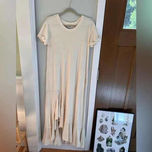 Free People Havana Tee Maxi Dress - Small - Natural Ivory