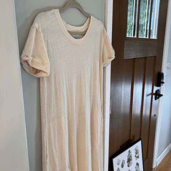 Free People Havana Tee Maxi Dress - Small - Natural Ivory