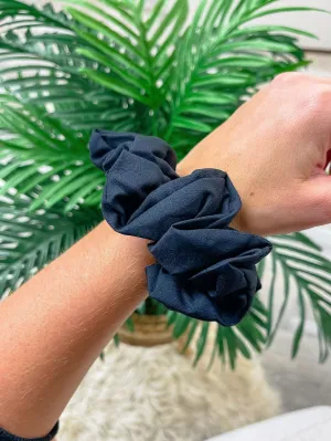 Game Day Solid Scrunchie - Navy Blue