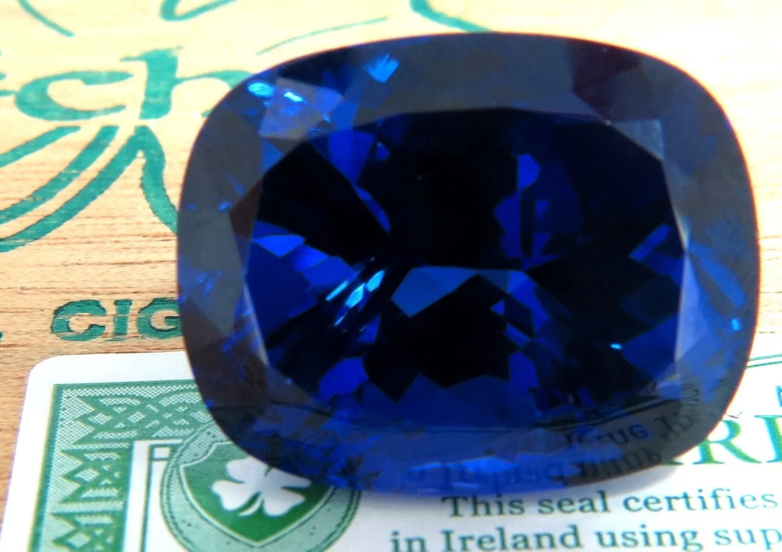 GIA Certified 58.21ct Natural Blue Cushion Cut Tanzanite Magnificent