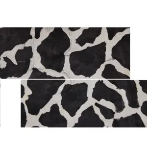 Giraffe Print on Beige Cowhide PRE CUT Pieces | 12"x12", 12"x18", 12"x24" Precuts Sheets