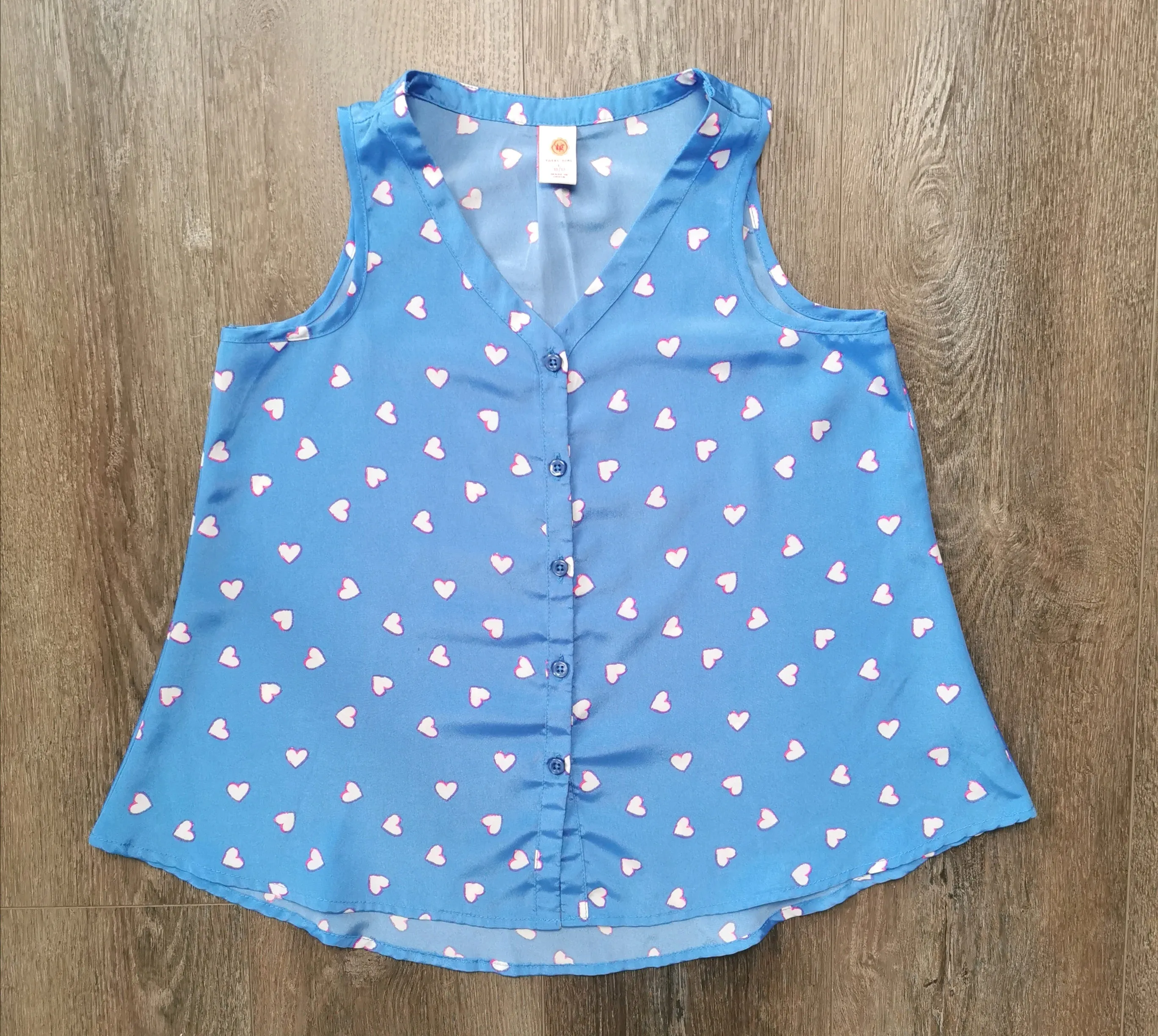 GIRL SIZE 10/12 YEARS - TOTAL GIRL, Flowy Dress Tank Top EUC B47