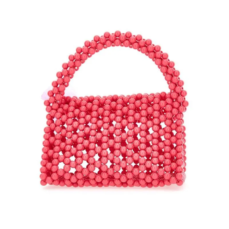 Girls Pink Bead Bag