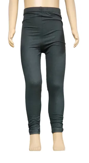 Girls Solid Leggings - Black