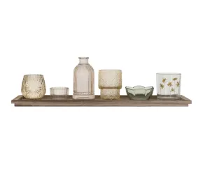 Glass Tealight Votive Holders With Tray