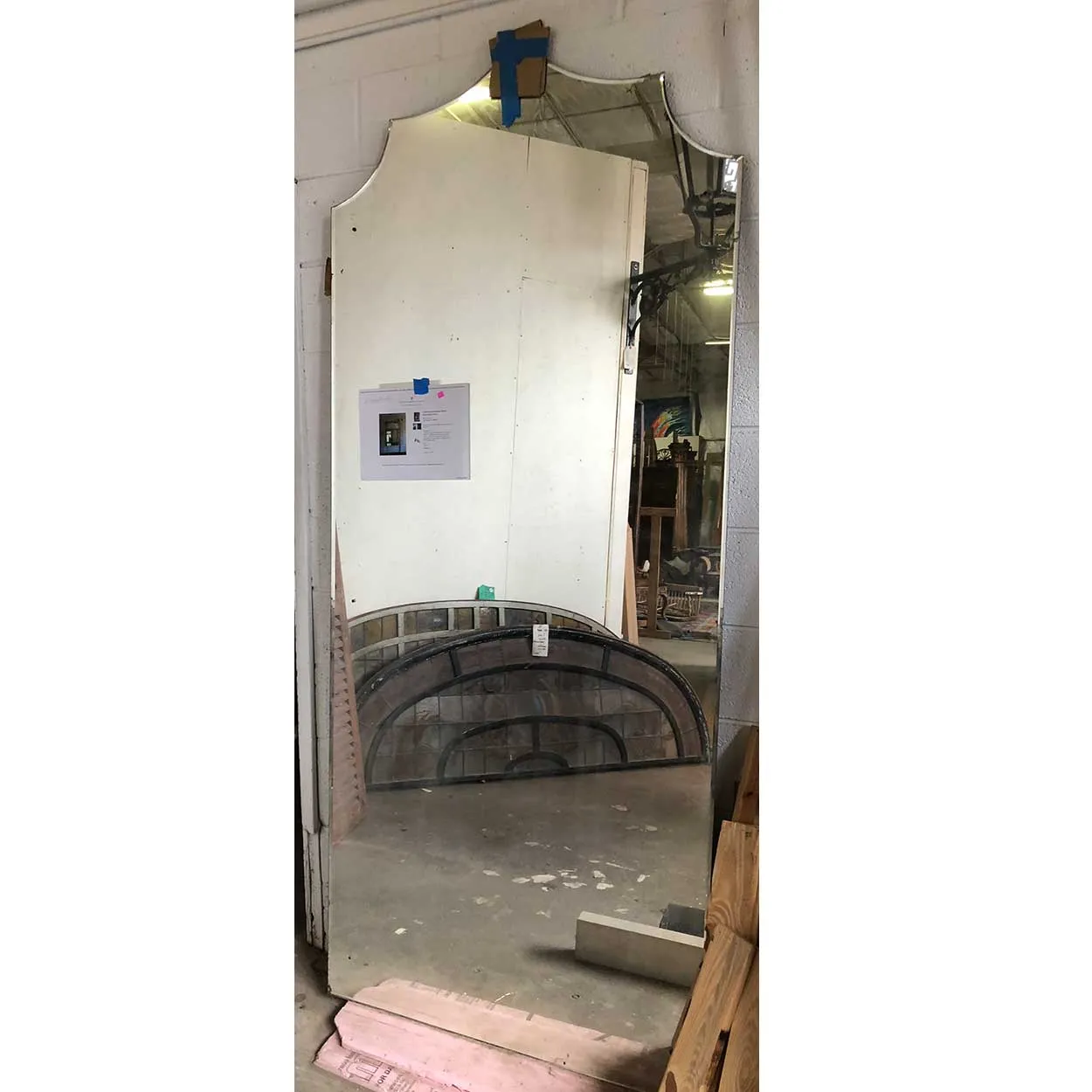 Grand American Stoiberhof Mansion Paneled Built-In Wall Mirror