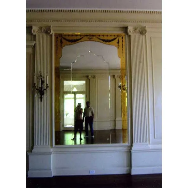 Grand American Stoiberhof Mansion Paneled Built-In Wall Mirror