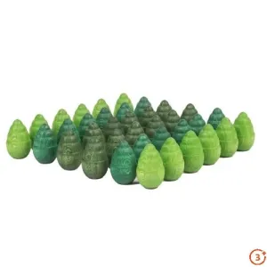 Grapat Loose Parts Mini Trees - 36 pieces in Greens