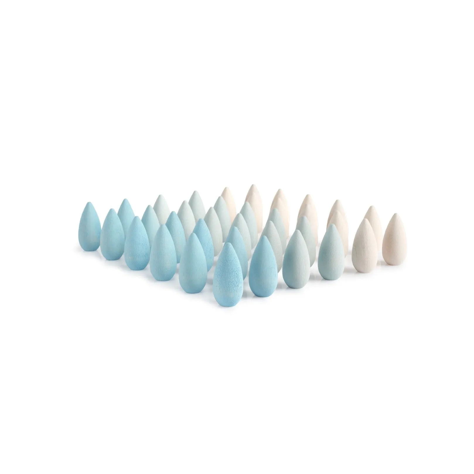 Grapat Loose Parts Snowflakes - 36 pieces in Icy Blues