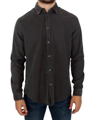 Green Button Front Cotton Casual Shirt