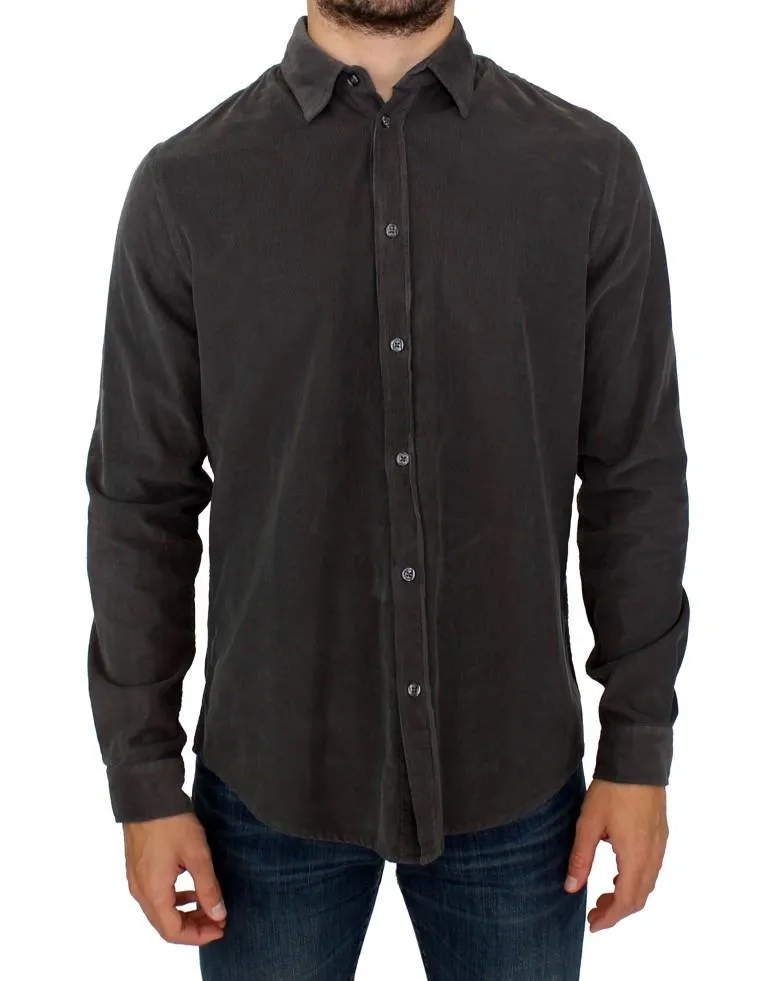 Green Button Front Cotton Casual Shirt