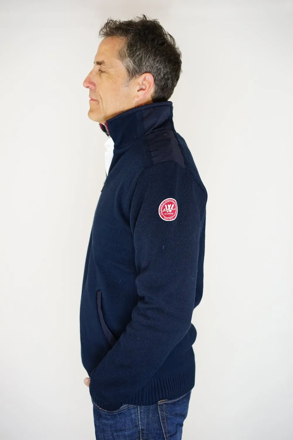 Gregor 1/4 Zip Cotton | Navy