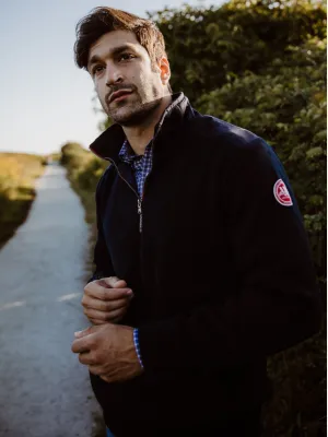 Gregor 1/4 Zip Cotton | Navy