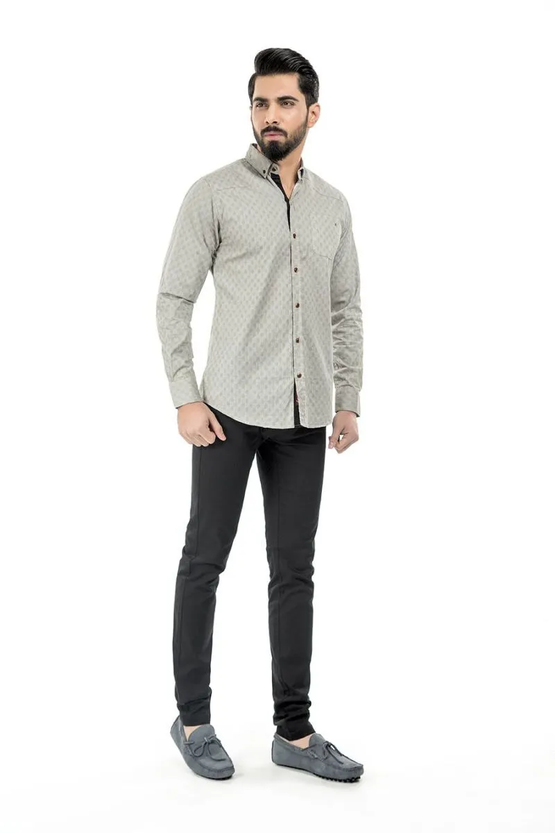Grey Casual Shirt FS Regular Fit