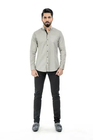 Grey Casual Shirt FS Regular Fit