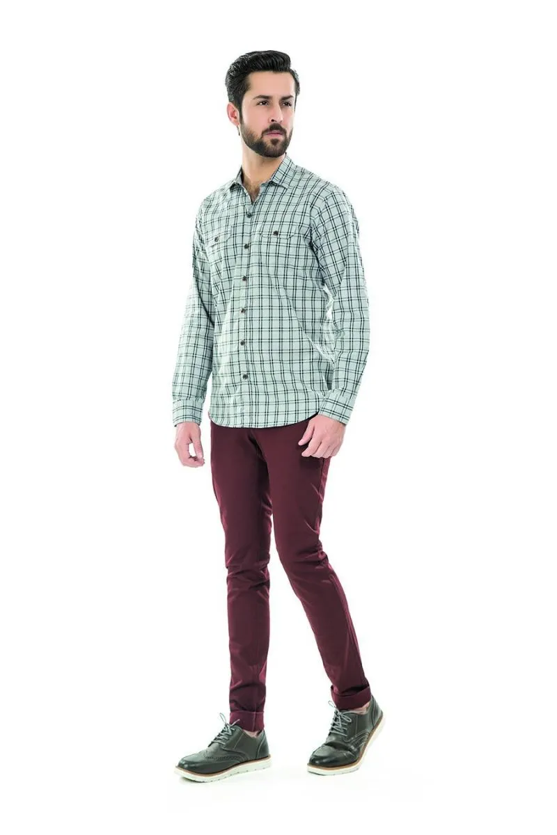 Grey Casual Shirt FS Regular Fit