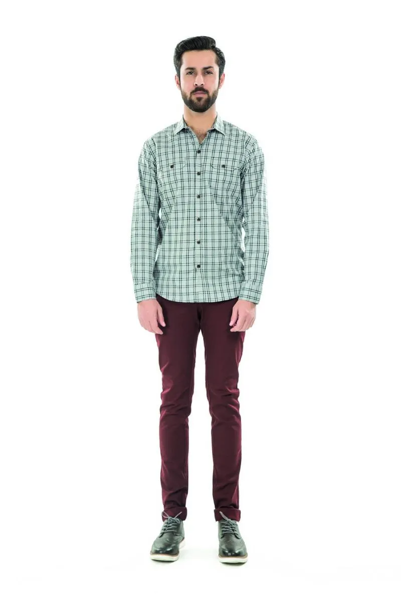 Grey Casual Shirt FS Regular Fit