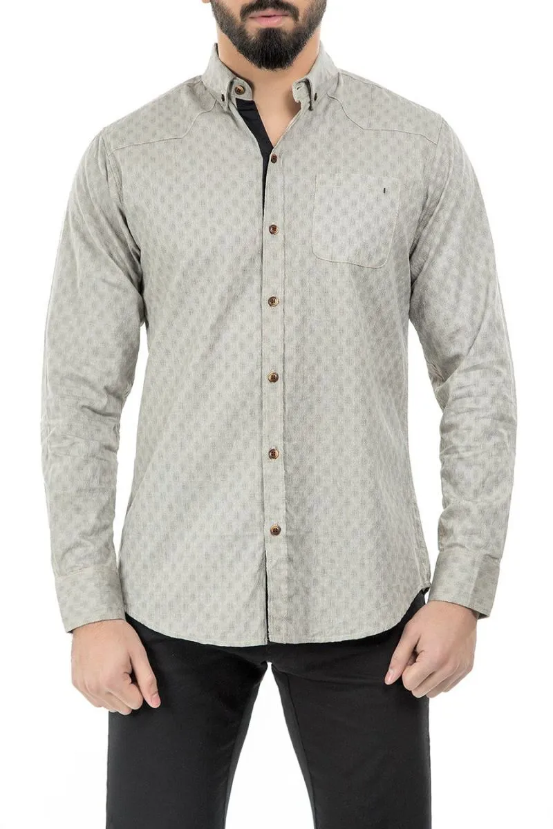 Grey Casual Shirt FS Regular Fit
