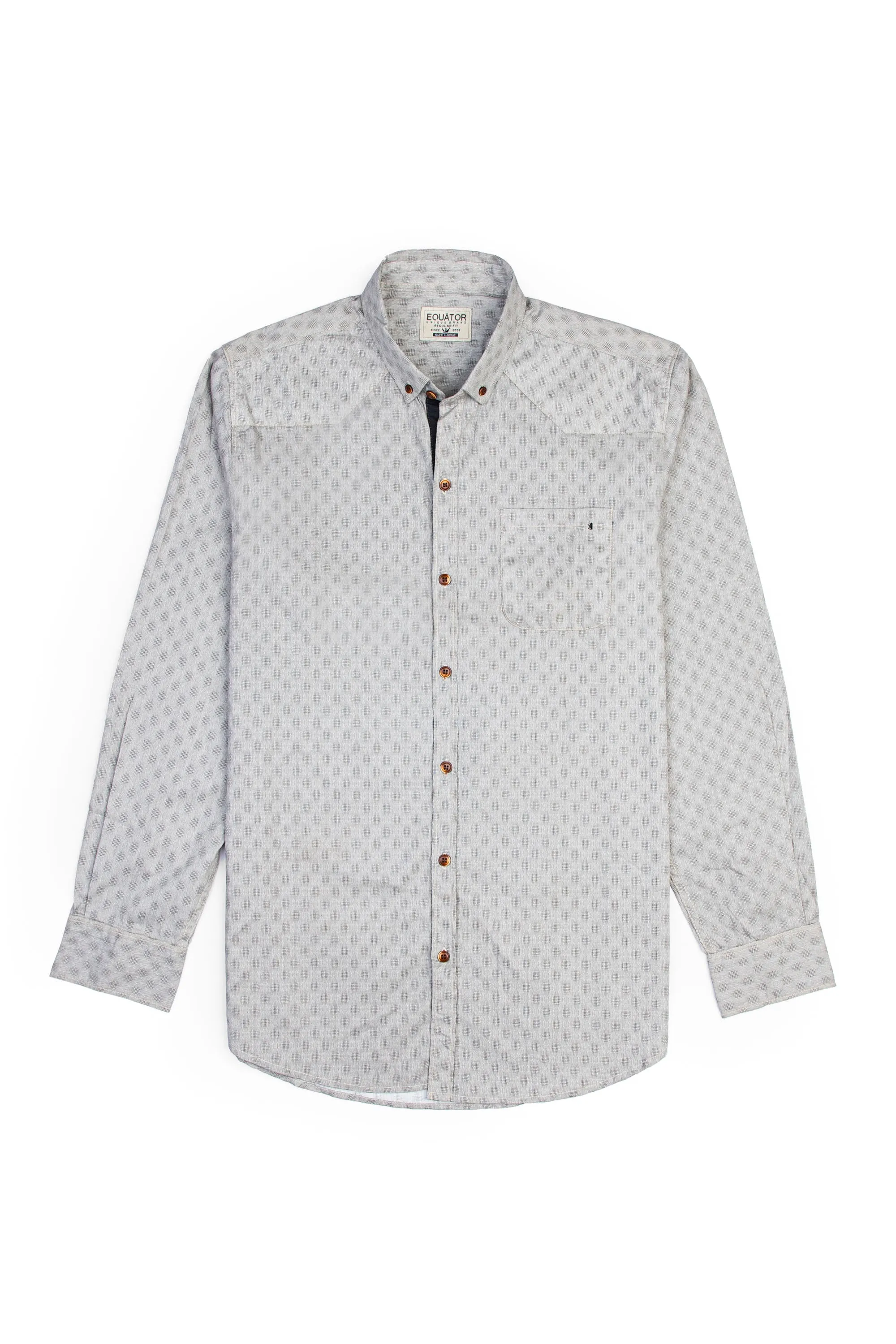 Grey Casual Shirt FS Regular Fit