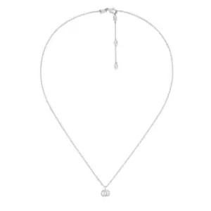 Gucci White Gold Running G Necklace