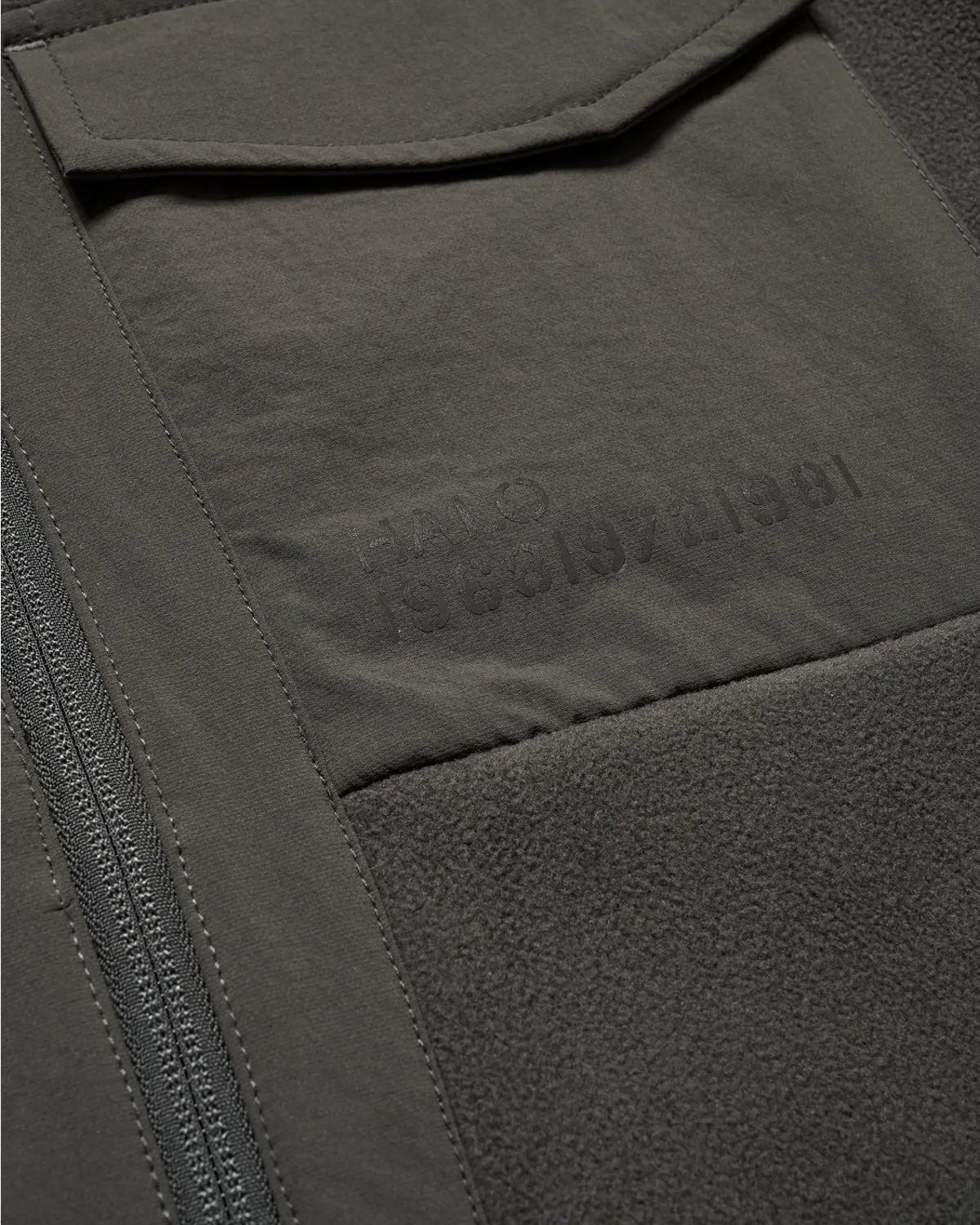Halo Paneled Fleece Jacket - Raven