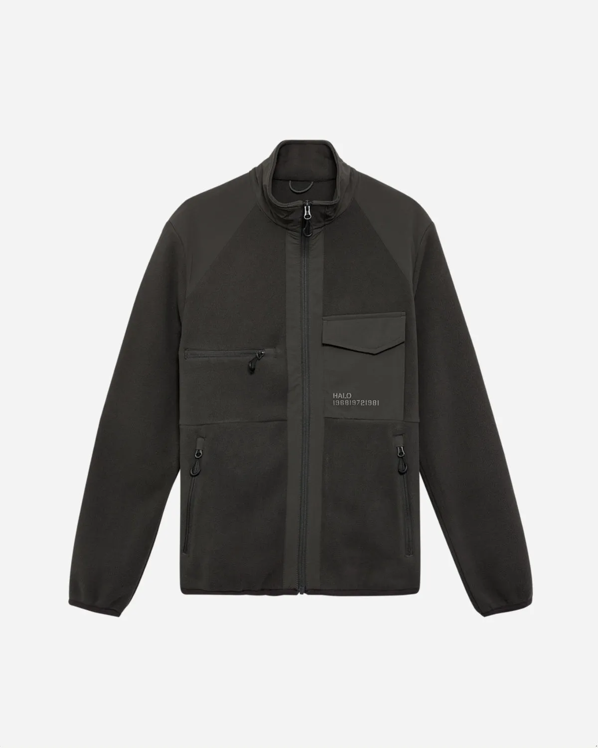 Halo Paneled Fleece Jacket - Raven