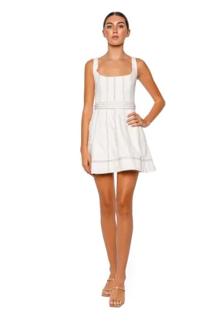 Hana Stitch Belted Mini Dress