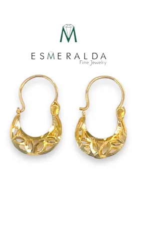 Handcrafted earrings made of 10k gold