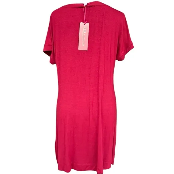 HB by Hale Bob Berry Modal T-Shirt Sleep Dress, Medium &amp; Large