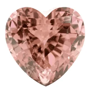 Heart FAB Lab-Grown Champagne Sapphire Gems