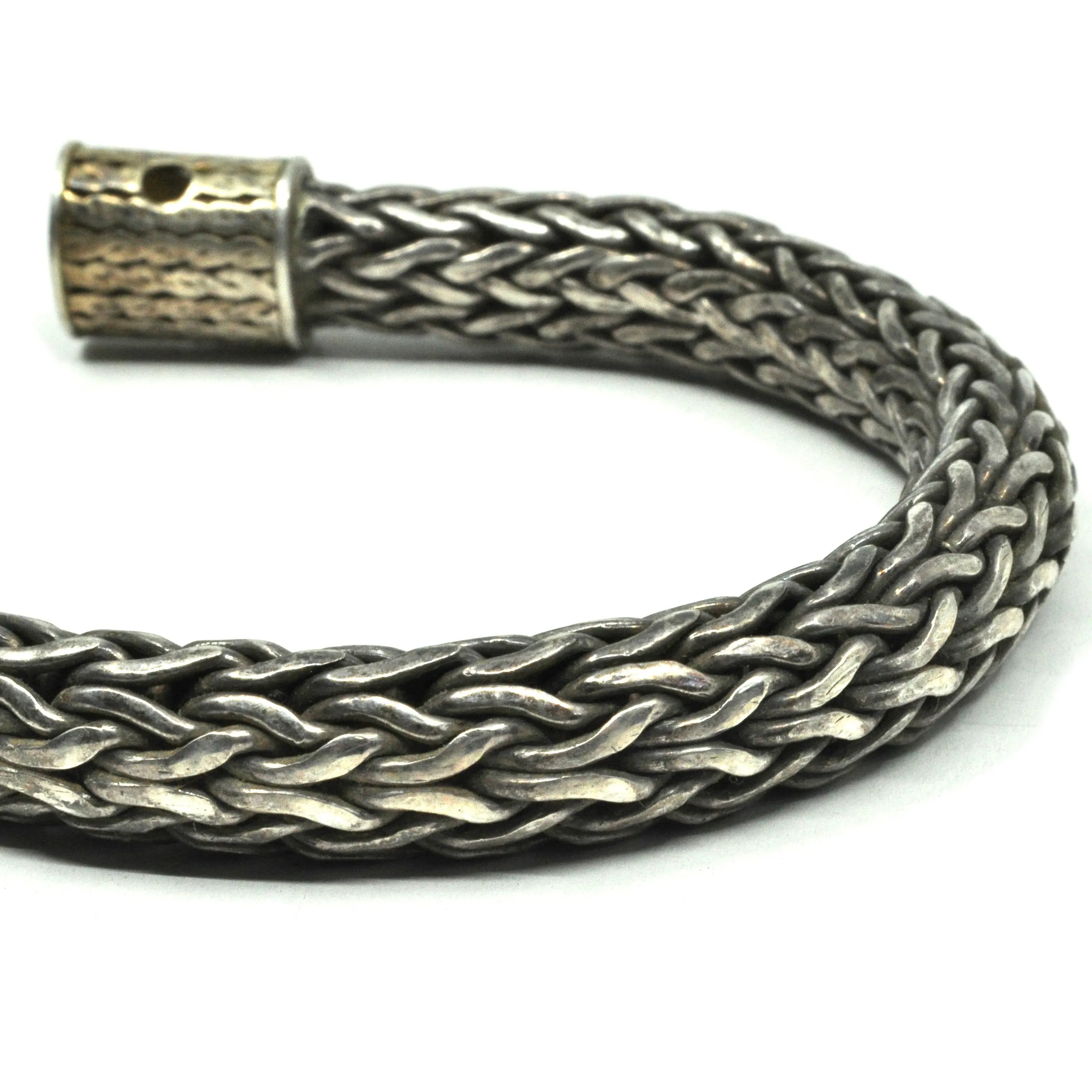 Heavy Silver Rope Bracelet