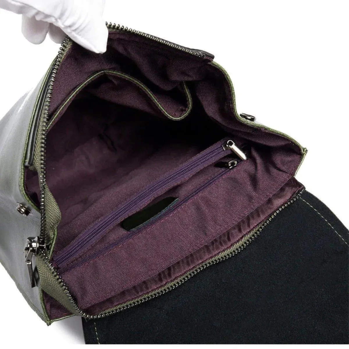 High-Capacity Cover Type Oil Wax Cowhide Backpack